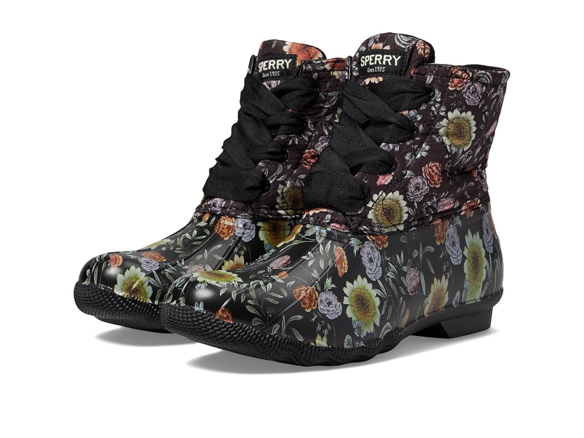 Amazon.com | Sperry Saltwater Floral Black Multi 5.5 M (B
